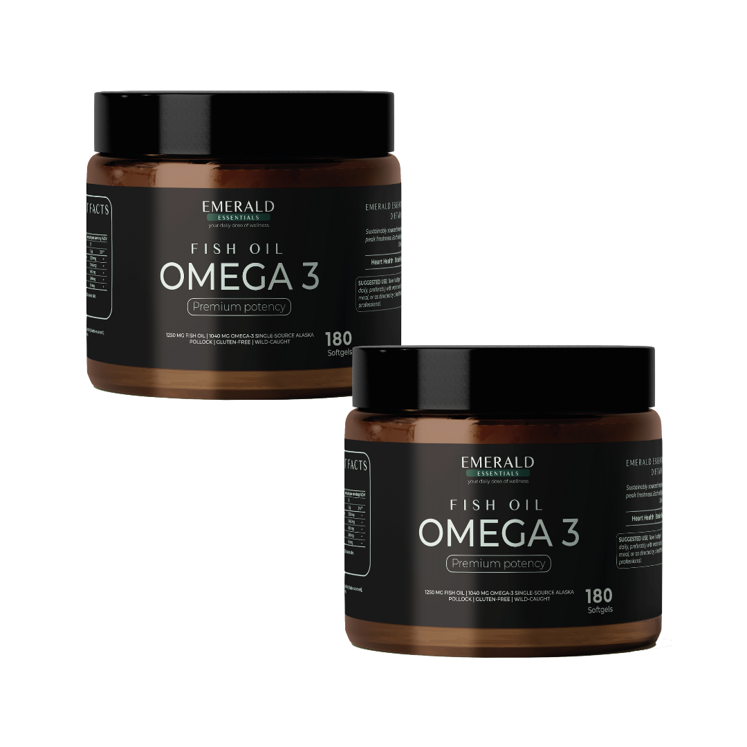 2-Pack Premium Omega-3 Fish Oil – 1250mg